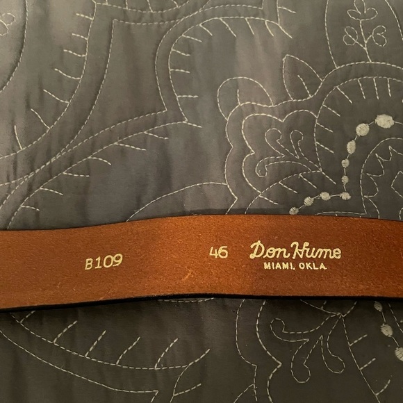 Don Hume B109 Trouser Belt Men's Black Leather Belt 46 - Picture 6 of 6